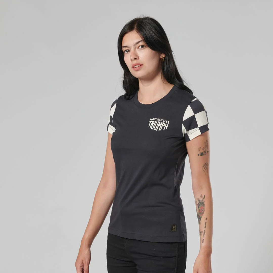 Triumph Ladies Marie Black & Bone T Shirt - Image 5