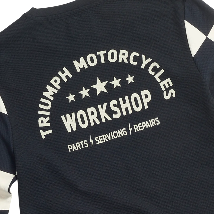 Triumph Ladies Nikki Black & Bone Long Sleeved Top - Image 3