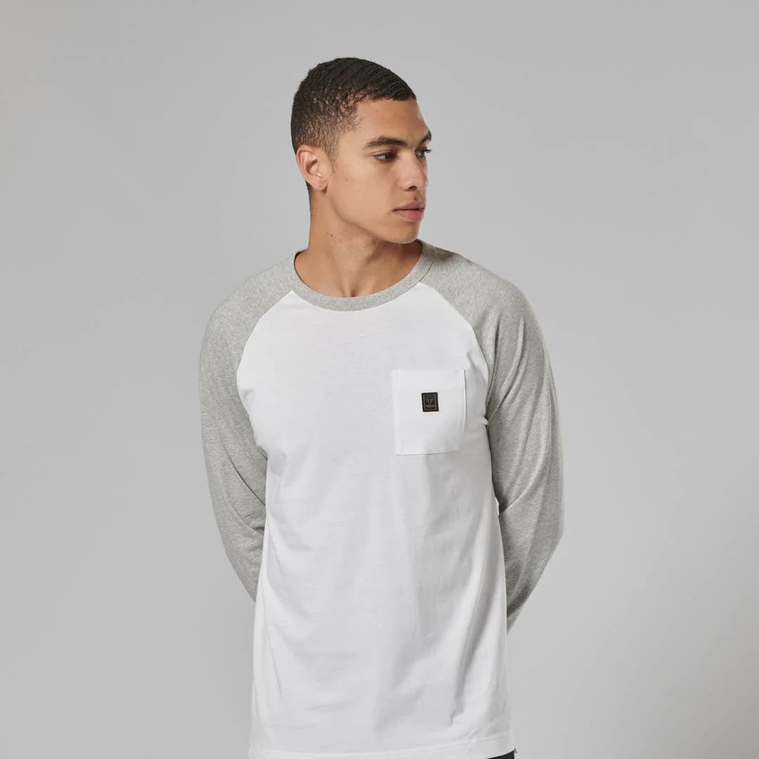 Triumph Mens Blackwell White & Grey Long Sleeved T Shirt - Image 5