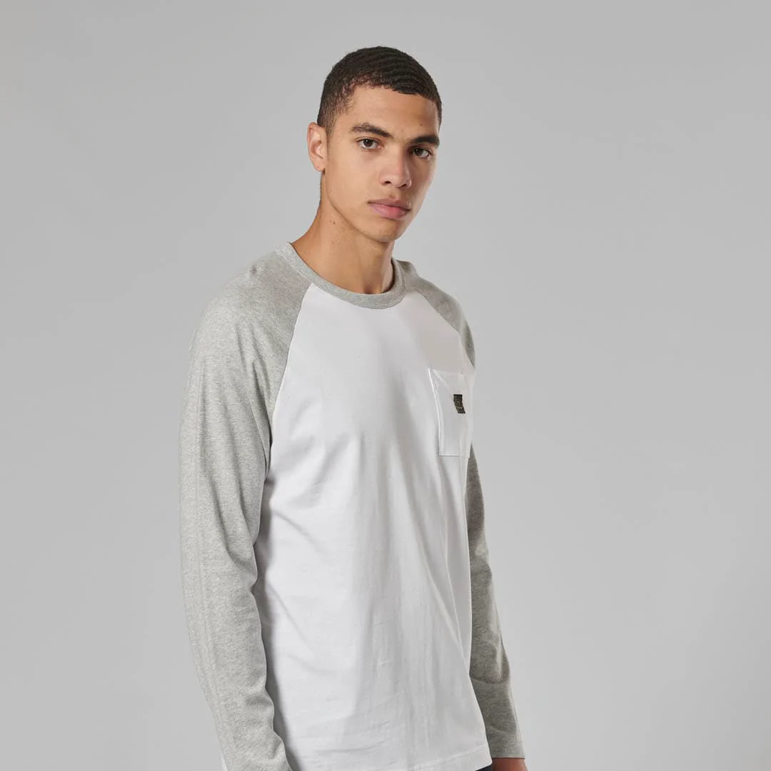Triumph Mens Blackwell White & Grey Long Sleeved T Shirt - Image 8