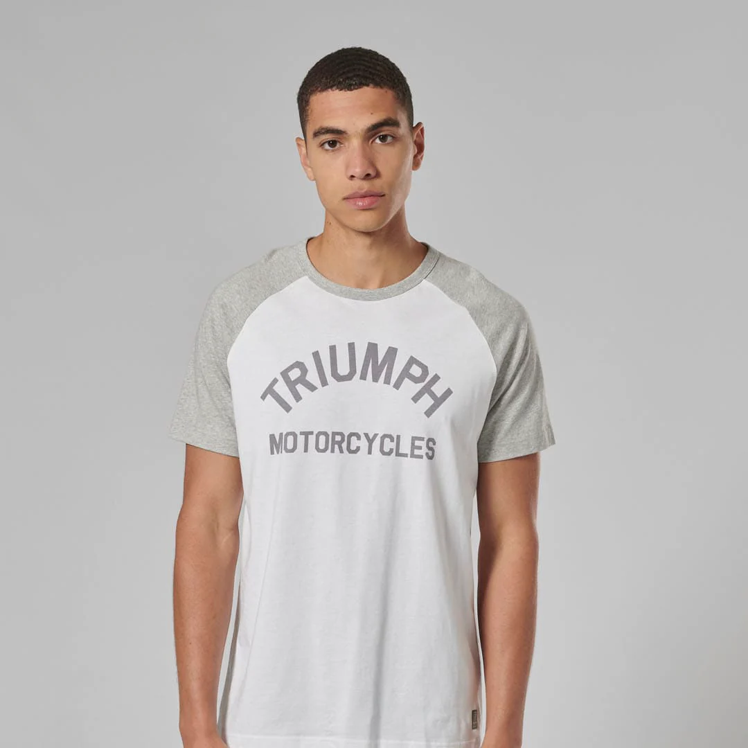 Triumph Mens Saltern White & Grey T Shirt - Image 3