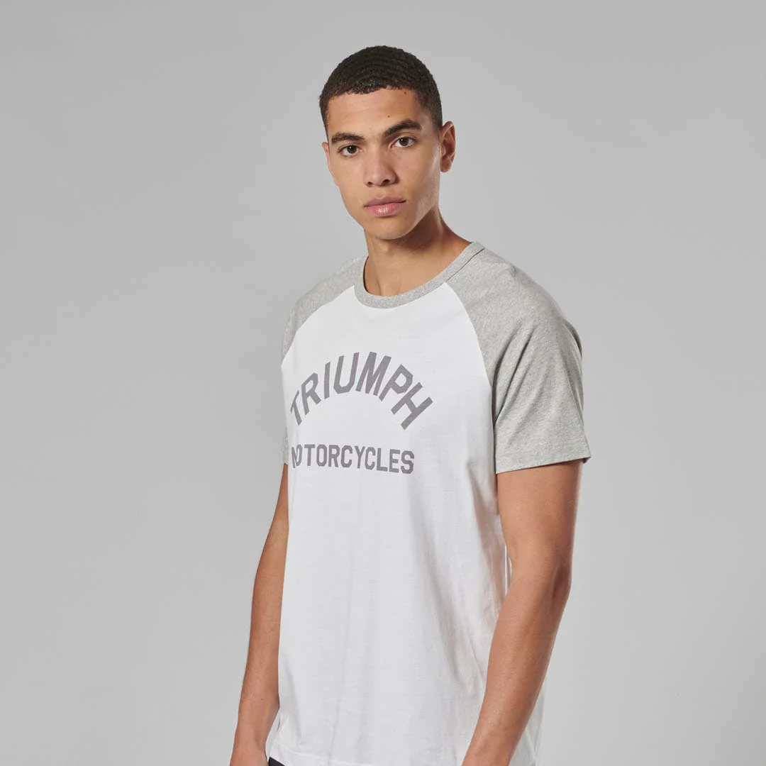 Triumph Mens Saltern White & Grey T Shirt - Image 4