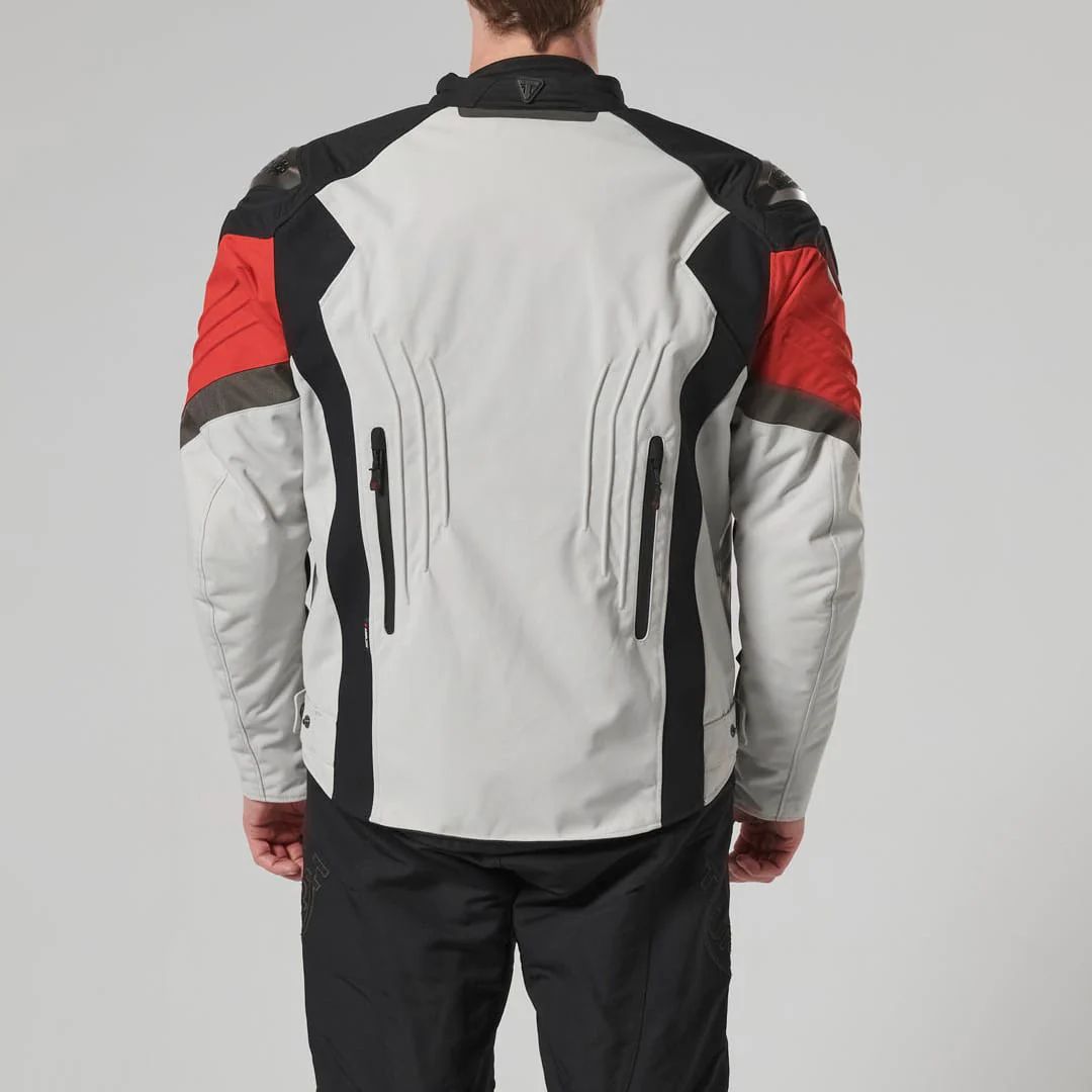 Triumph Mens Triple Sports Tri Tech Jacket Black / Grey / Red - Image 10