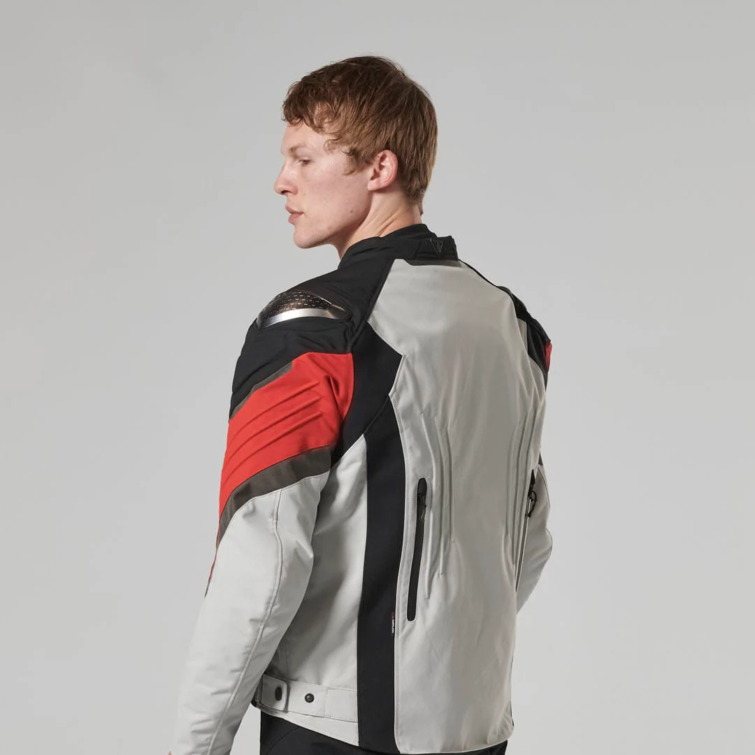 Triumph Mens Triple Sports Tri Tech Jacket Black / Grey / Red - Image 9