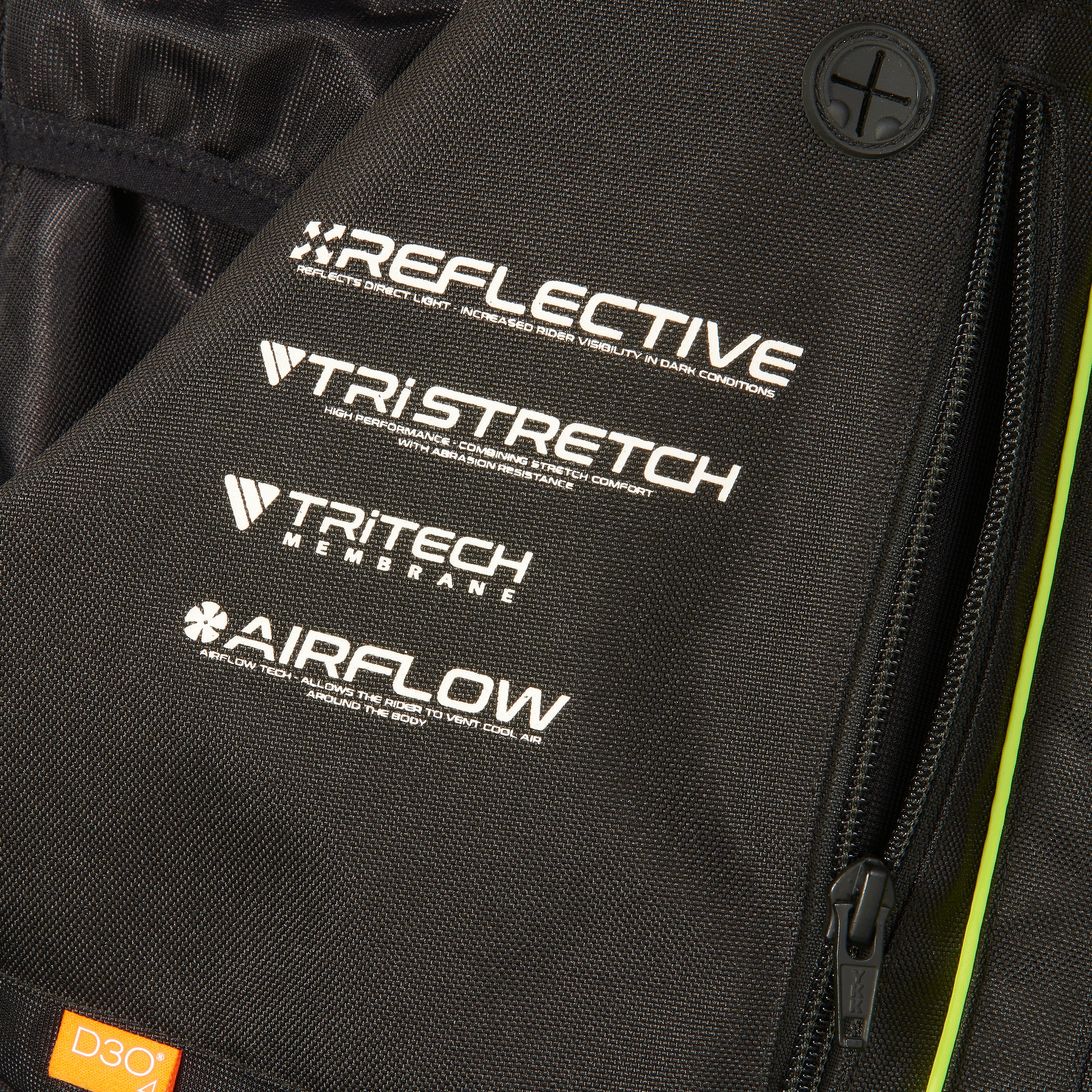 Triumph Mens Triple Sports Tritech Jacket Black & Fluro - Image 5