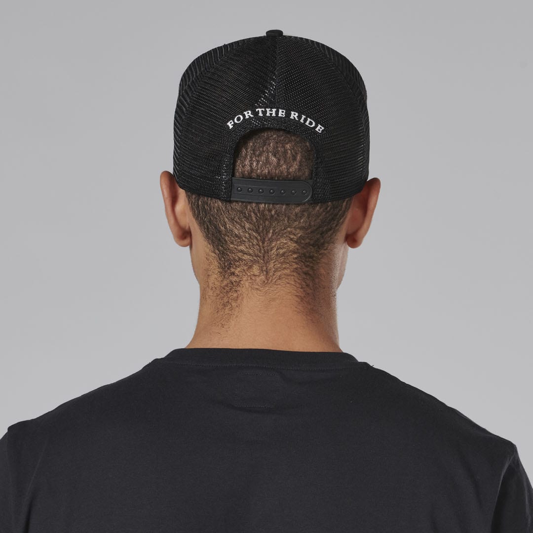 Triumph Workshop Bone & Black Trucker Baseball Cap - Image 3