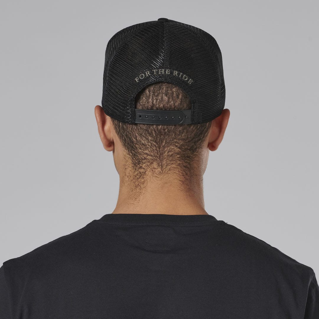 Triumph Workshop Black Trucker Baseball Cap - Image 3